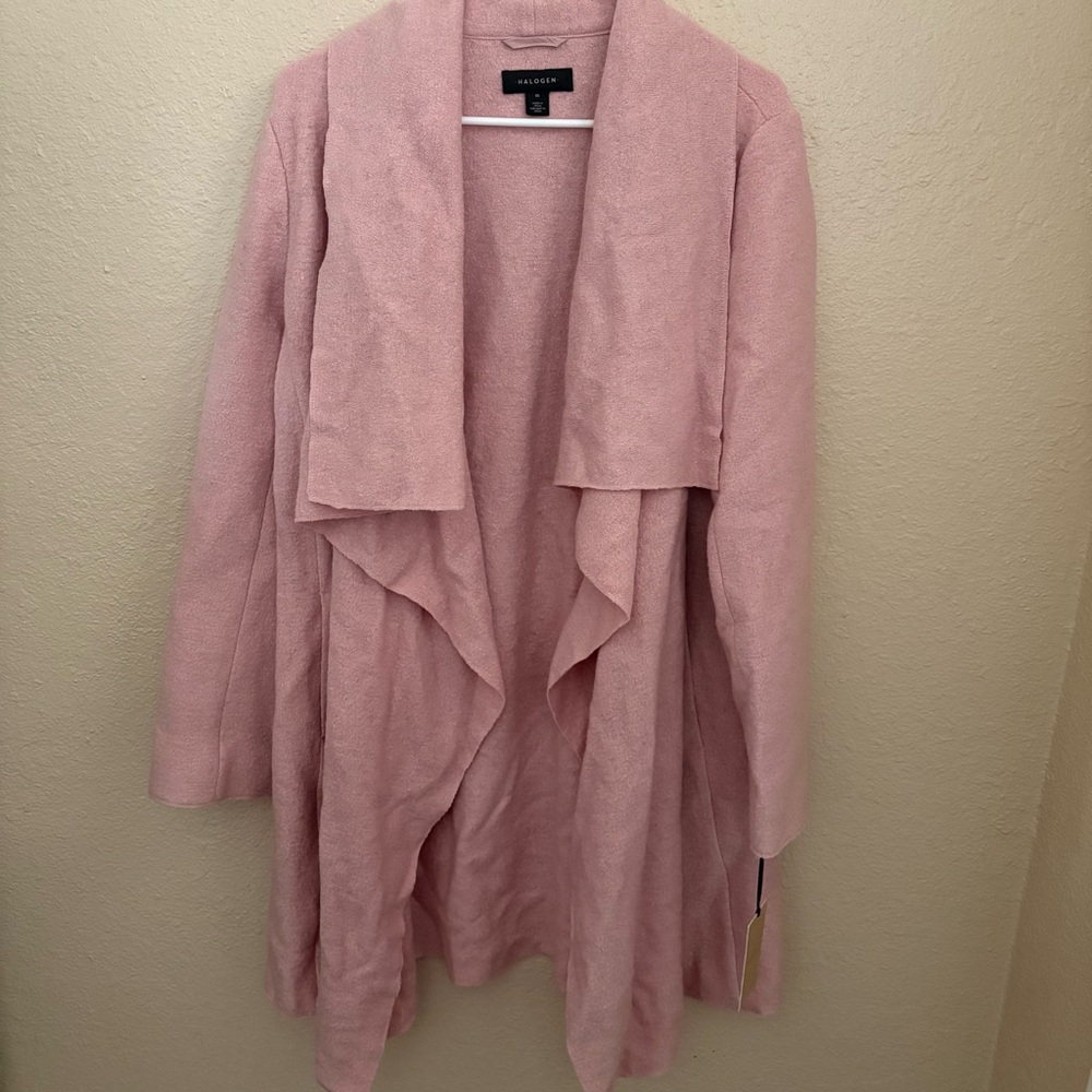 Halogen Pink Knit Cardigan